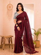Evergreen Elegance Khadi Cotton Saree
