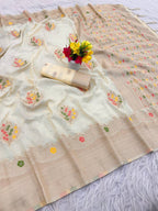 Paithani Silk Sibori Tie-Dye Saree with Minakari Border