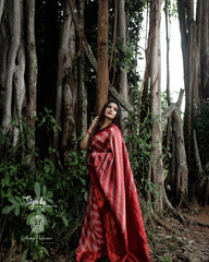 Occasion Wear Jacquard Red Color Silk Saree