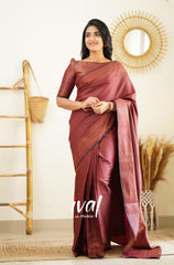 Engagement Wear Maroon Color Jacquard Silk Saree