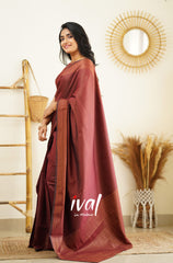 Engagement Wear Maroon Color Jacquard Silk Saree