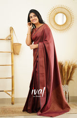 Engagement Wear Maroon Color Jacquard Silk Saree