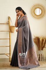 Engagement Wear Grey Color Jacquard Silk Saree