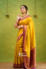 Celebrate Jacquard Yellow Color Silk Saree