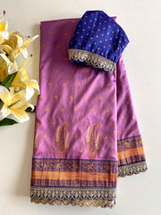 Awesome Paithani Silk Lavender Color Saree