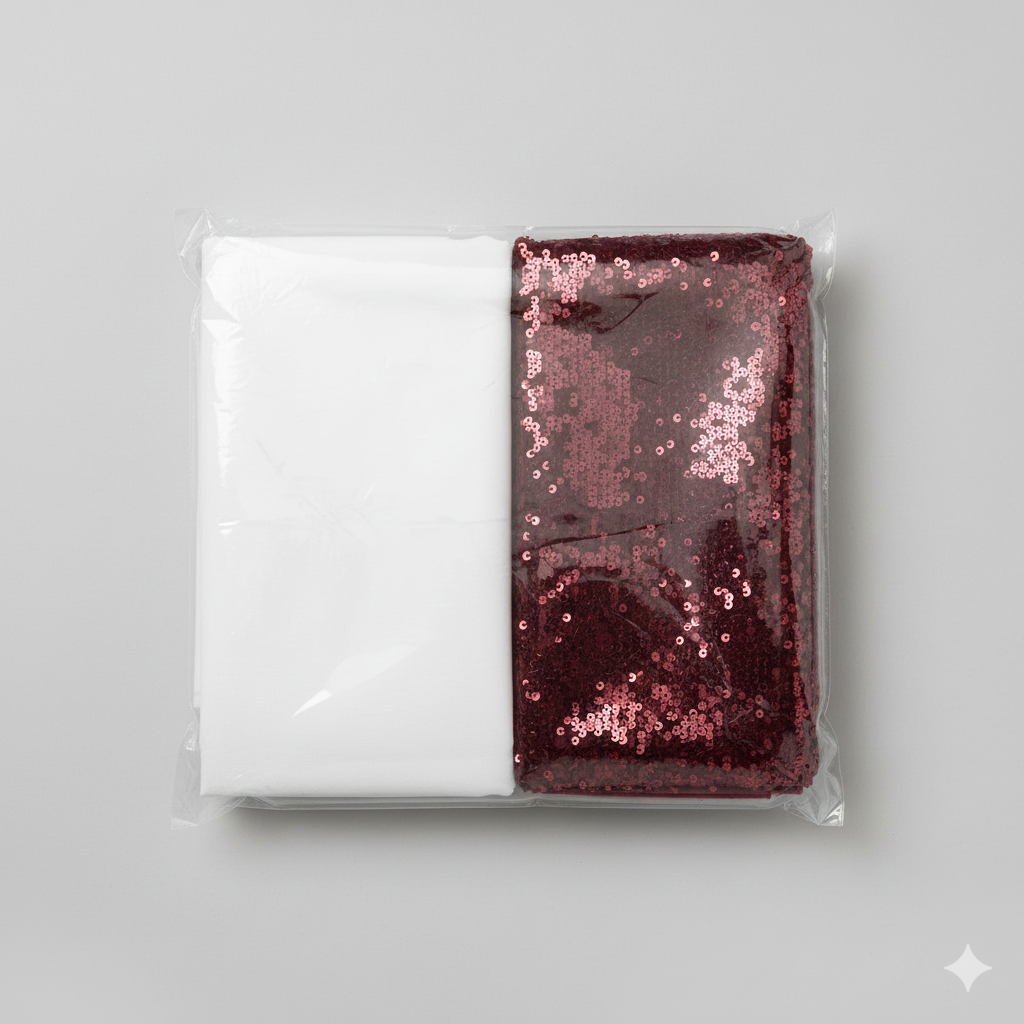 White Georgette Saree with Maroon Sparkle Velvet Blouse | Elegant Contrast Saree with Festive Glow