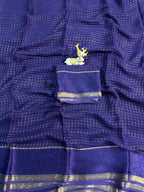 Pure Viscose Georgette Saree with Floral Patta Border