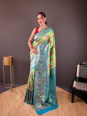 Delightful Soft silk Perrot Color Saree