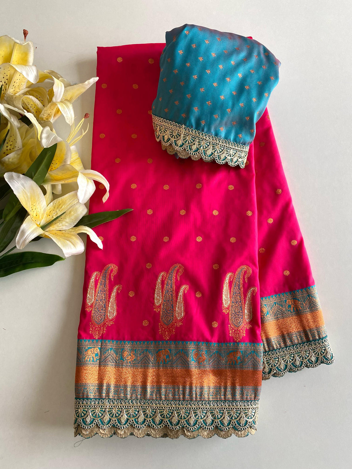 Awesome Paithani Silk Pink Color Saree