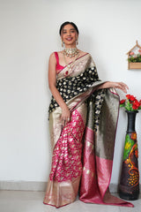 Stylish Cotton Ready To Wear Pink Color Saree