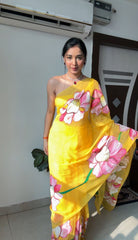 Superhit Yellow Colour Sparrow Design Ready To Wear Saree