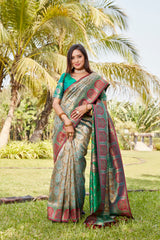 Marvelous Kanjivaram Rama Color Soft Silk Saree