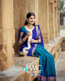 Traditional Wear Kanjiveram Silk Blue Color Lehenga Saree