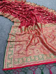 Charming Banarasi Silk Maroon Color Saree