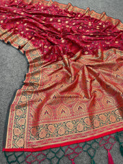 Charming Banarasi Silk Red Color Saree