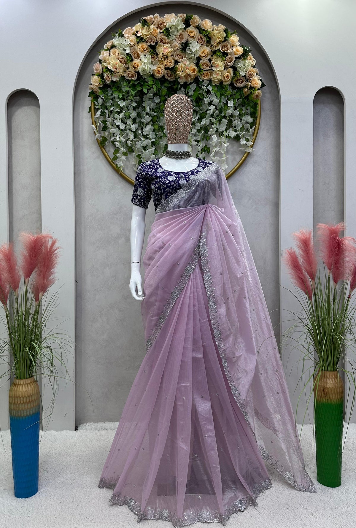 Charming Jimmy choo Purple Color Saree