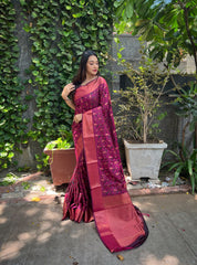 Peaceful Pink Color Silk Saree