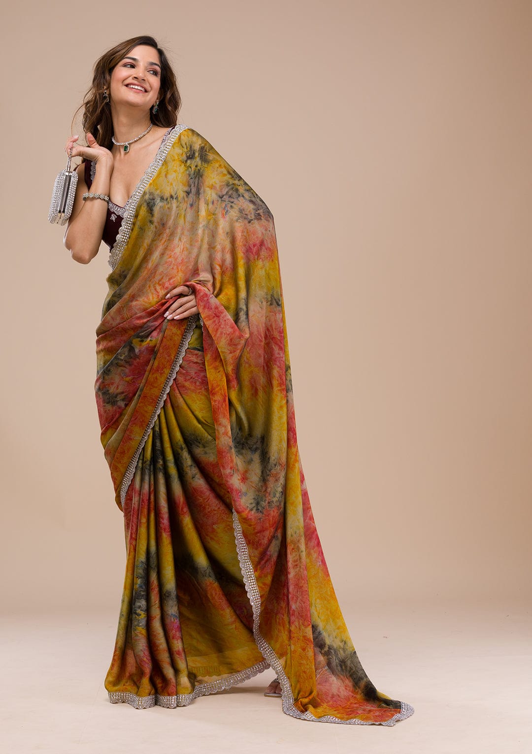 Outstanding Georgette Multi Color Saree