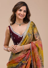 Outstanding Georgette Multi Color Saree