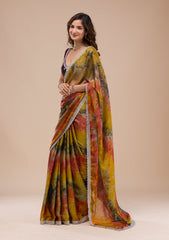 Outstanding Georgette Multi Color Saree