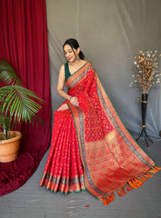 Precious Patola Silk Red Color Saree