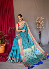 Precious Patola Silk Sky Color Saree