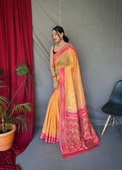 Wonderful Cotton Orange Color Saree