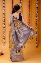 Wonderful Banarasi Silk Musterd Color Saree