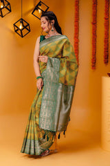 Wonderful Banarasi Silk Yellow Color Saree