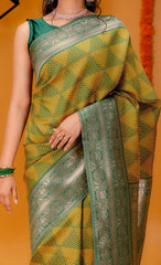 Wonderful Banarasi Silk Yellow Color Saree