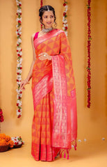 Wonderful Banarasi Silk Pink Color Saree