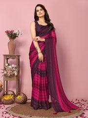 Function Wear Rangoli Ready To Wear Pink Color Saree