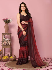 Function Wear Rangoli Ready To Wear Red Color Saree