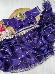 Wonderful Purple Color Zimmy Choo Saree