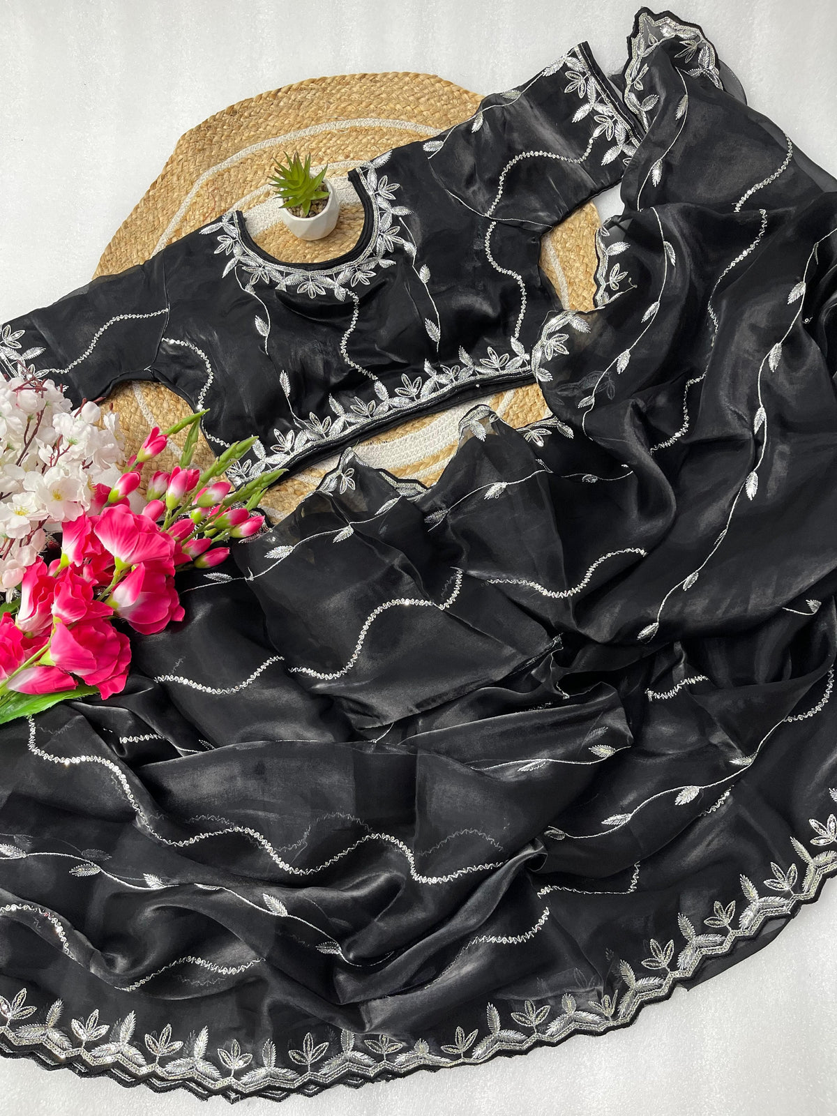 Wonderful Black Color Zimmy Choo Saree