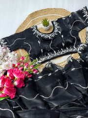 Wonderful Black Color Zimmy Choo Saree