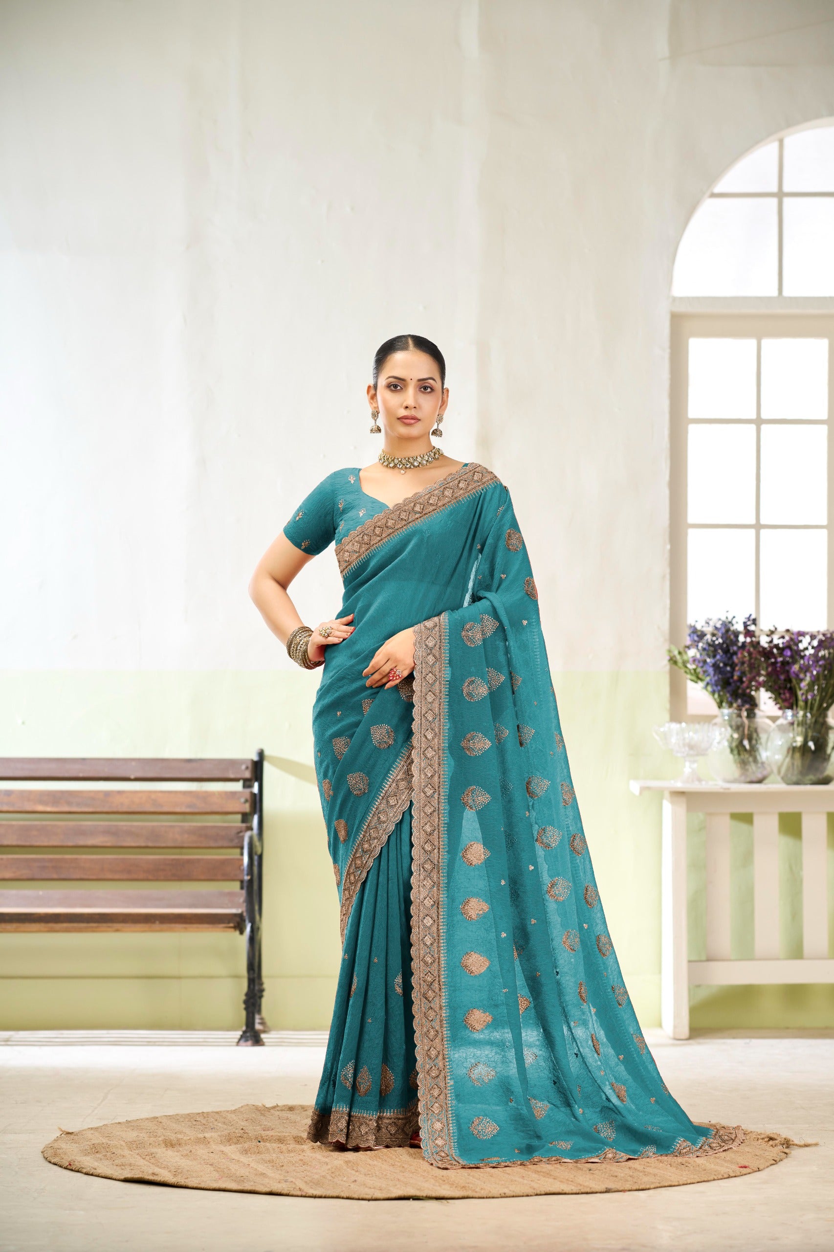 Elegant Jordan Silk Saree Main image