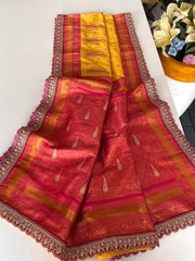 Awesome Paithani Silk Yellow Color Saree