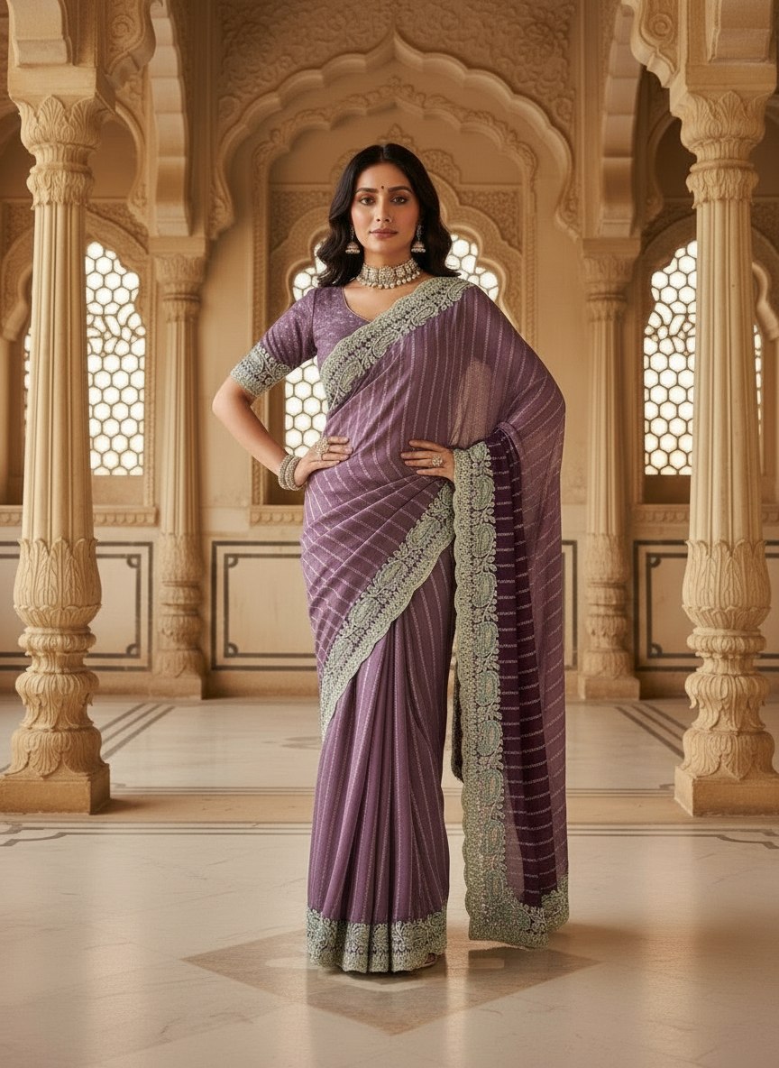 Blush Designer Party Wear Saree