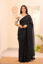 Traditional Cotton Weave Saree With Blouse
