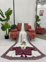Captivating Crunchy Silk White Color Saree