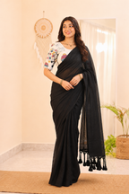 Traditional Cotton Weave Saree With Blouse