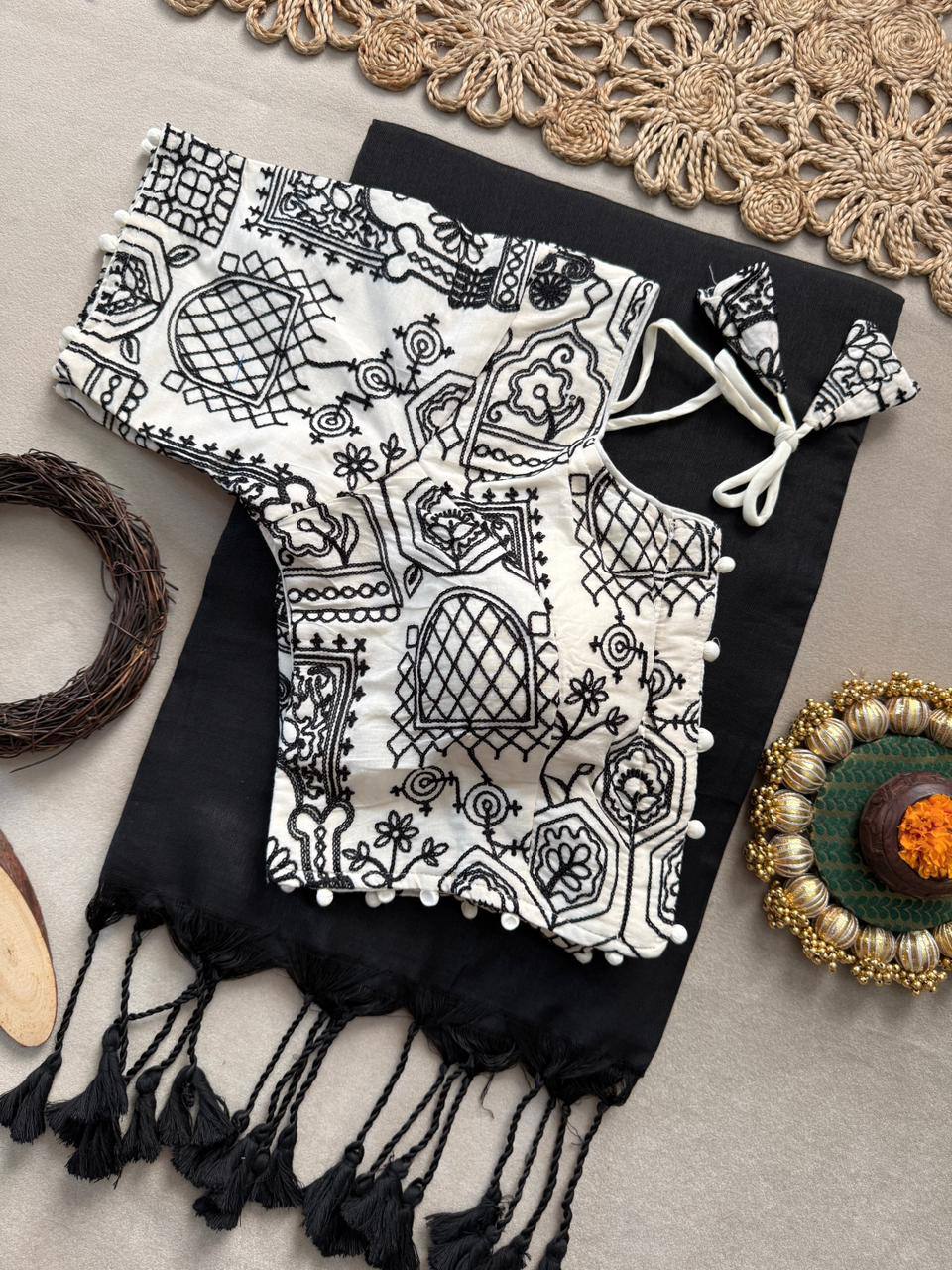 Evergreen Elegance Khadi Cotton Saree