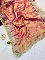 Two Tone Tissue Silk Saree