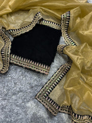 Beautiful Soft Twil Mustard Color Saree