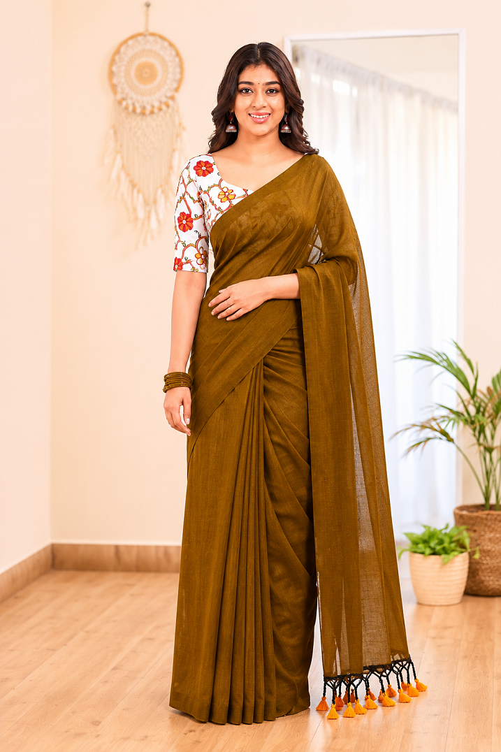 Ruby Grace Soft Cotton Saree