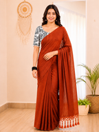 Evergreen Elegance Khadi Cotton Saree