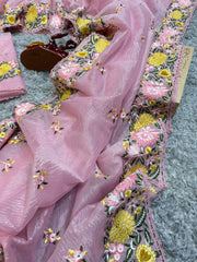 Gorgeous Banarasi Pink Color Saree
