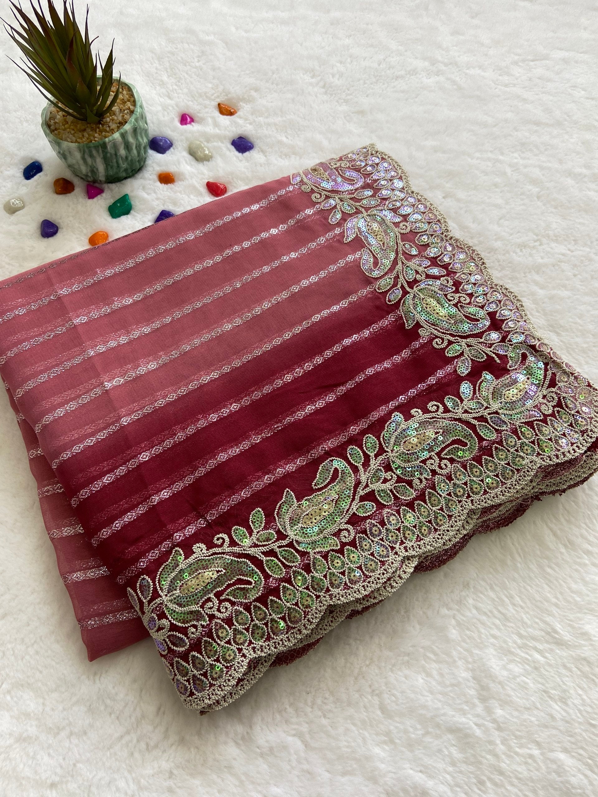 Blush Designer Party Wear Saree