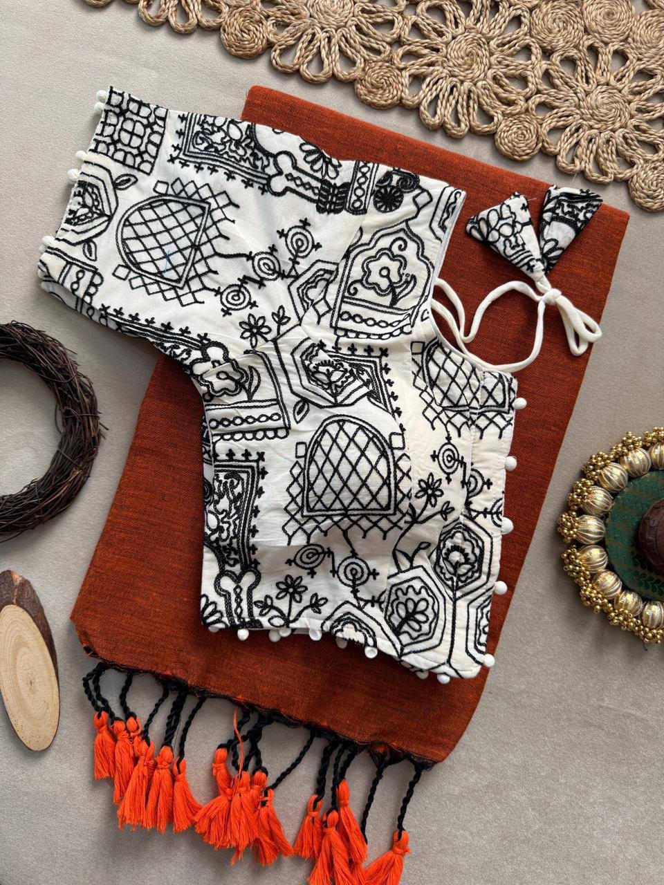 Evergreen Elegance Khadi Cotton Saree